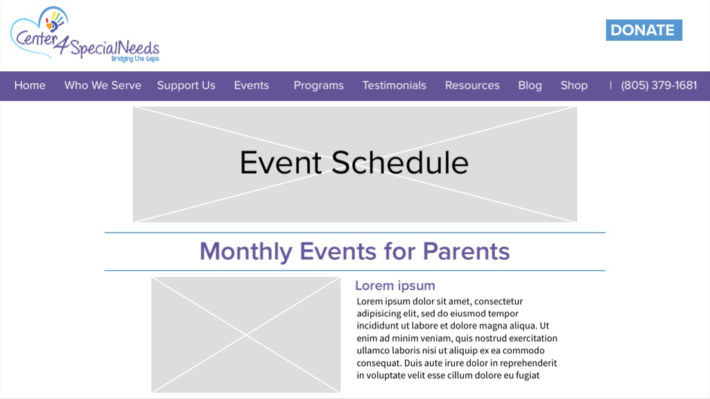 Non-Profit events schedule